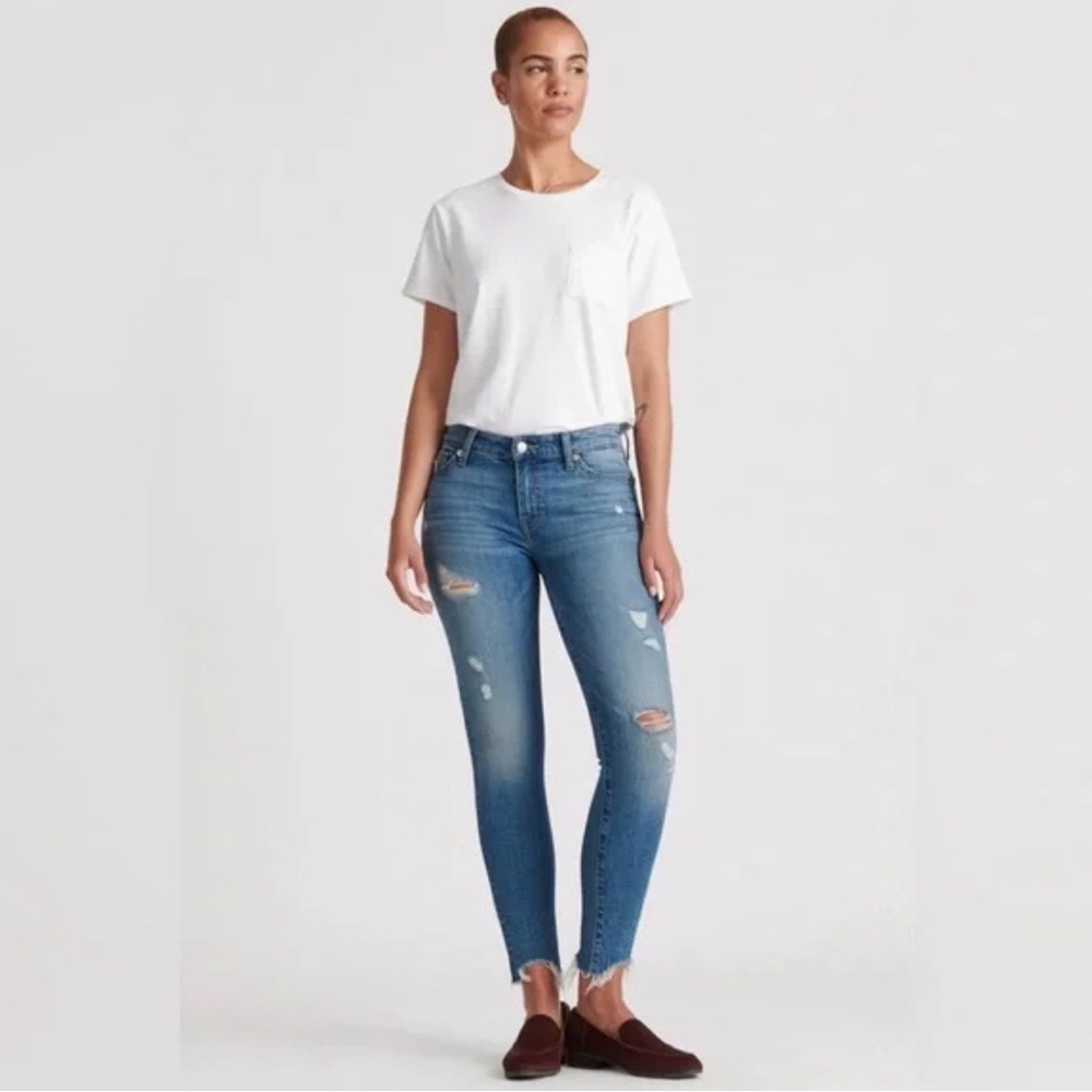 Lucky 🍀 Brand Ava Mid Rise Distressed Skinny Jeans 2/26